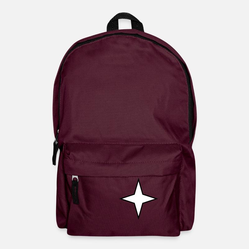 stern 4 zacken 2 farbig - Rucksack - Burgunderrot