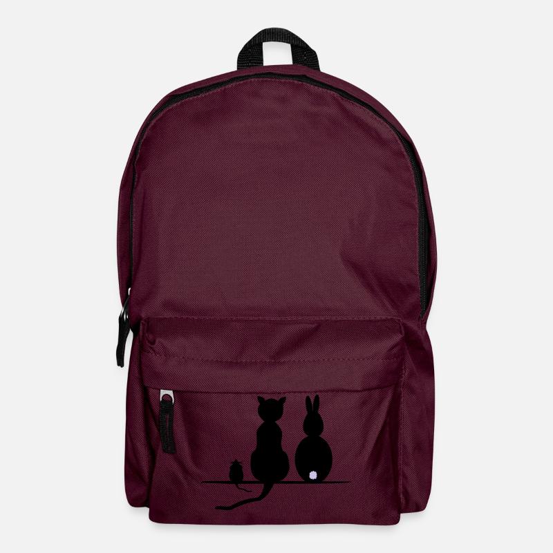 Katz Maus Hase - Rucksack - Burgunderrot