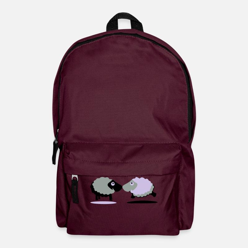 Schafe - Rucksack - Burgunderrot