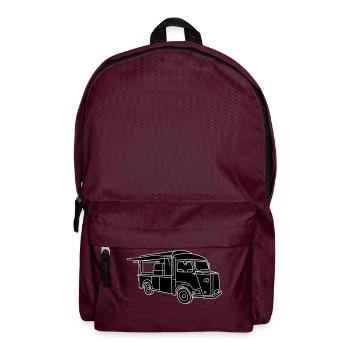Imbisswagen Foodtruck 2 - Rucksack - Burgunderrot - Vorne