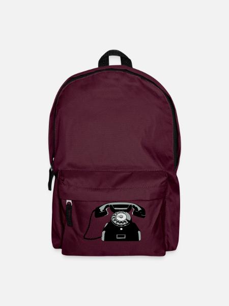 Oldschool Telefon - Rucksack - Burgunderrot