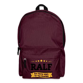 Ralf – Der Name steht für Top-Qualität! - Rucksack - Burgunderrot - Vorne