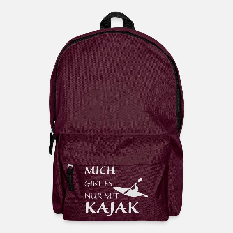 Nur mit Kajak - Rucksack - Burgunderrot