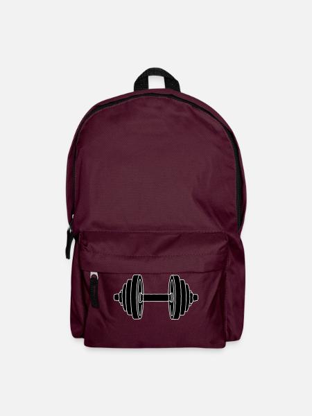 HANTEL Krafttraining 2 - Rucksack - Burgunderrot