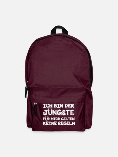 Ich bin der Jüngste - Rucksack - Burgunderrot
