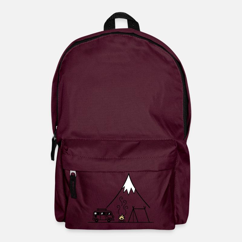 Lagerfeuer Camping Trip - Rucksack - Burgunderrot