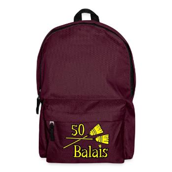 50 Jahre Besen - Rucksack - Burgunderrot - Vorne