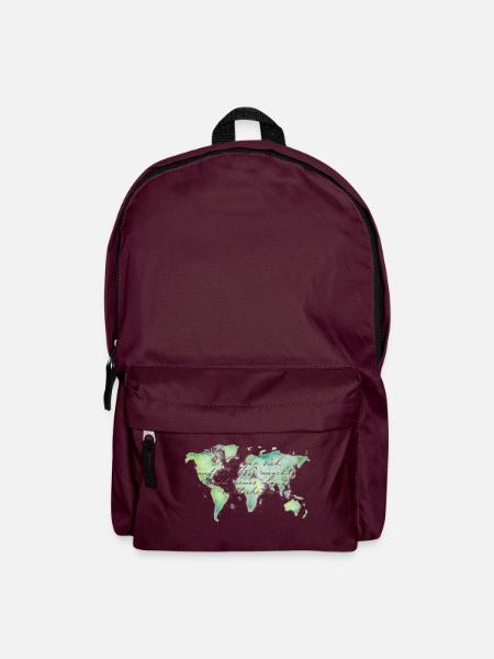 Land entdecken - Rucksack - Burgunderrot