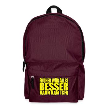 everything was better - Backpack - burgundy - Front