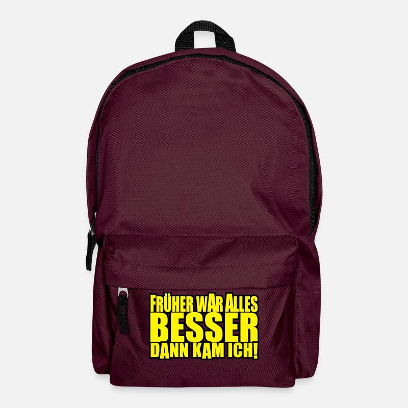 everything was better - Backpack - burgundy