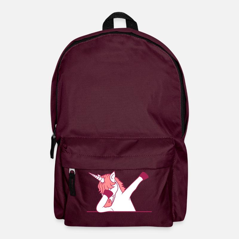text feld schreiben schild mauer dabbing unicorn d - Rucksack - Burgunderrot