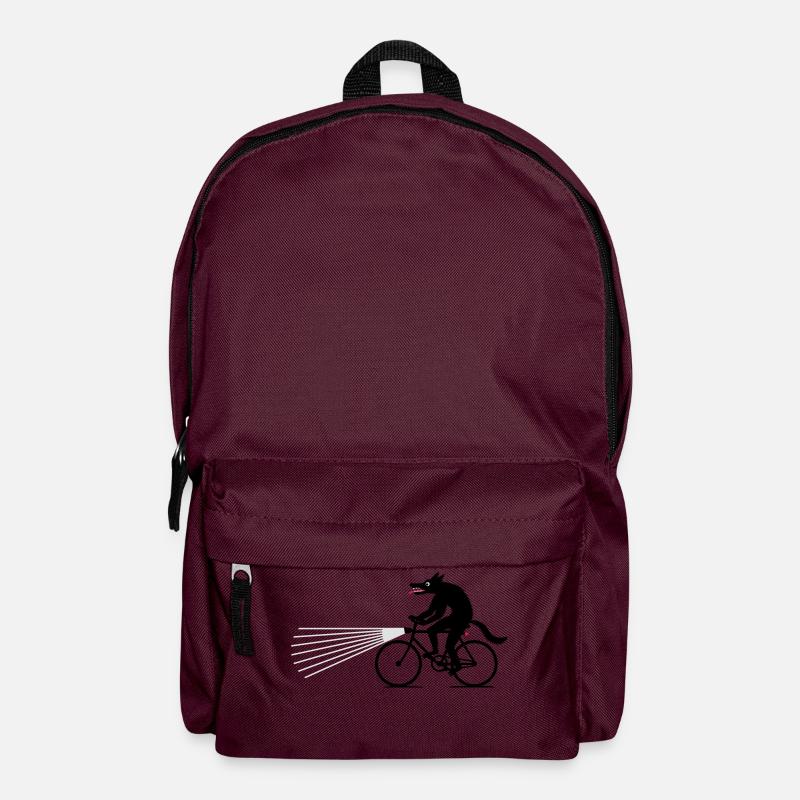Wolf, Fahrrad - Rucksack - Burgunderrot