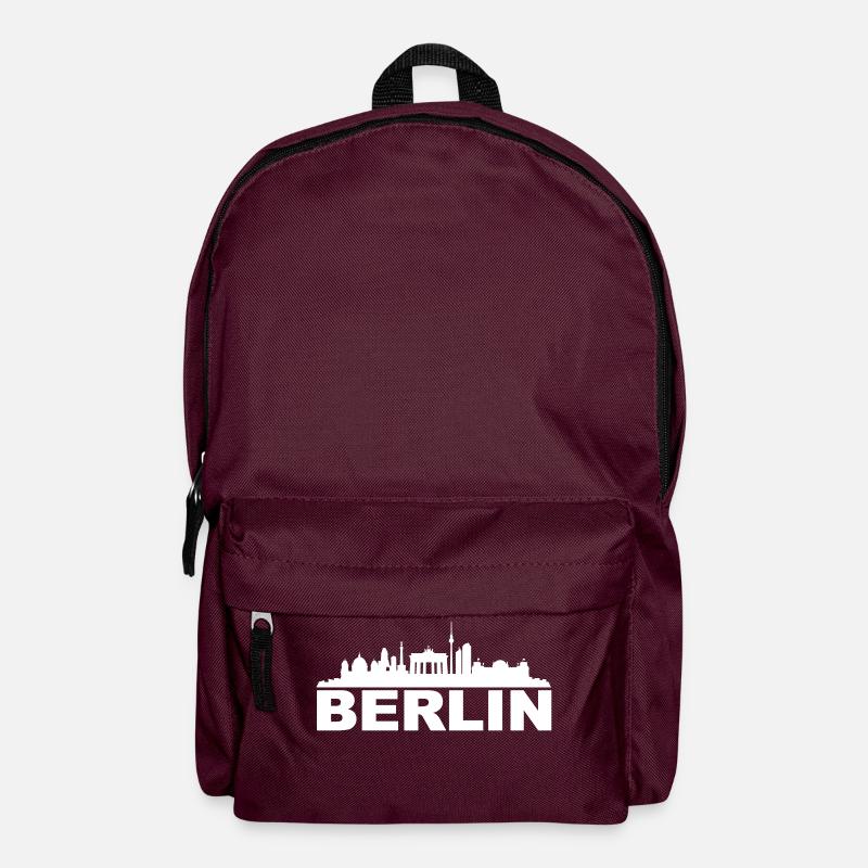 Skyline - Berlin Text - Rucksack - Burgunderrot