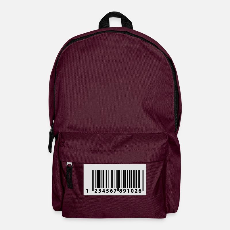 123456789106 EAN Code - Rucksack - Burgunderrot