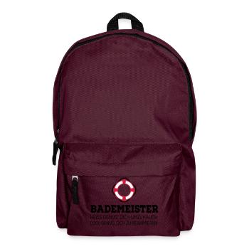 Bademeister - Rucksack - Burgunderrot - Vorne