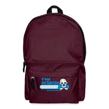 annonce grossesse - c'est un garçon - Sac à dos - bordeaux  - Devant