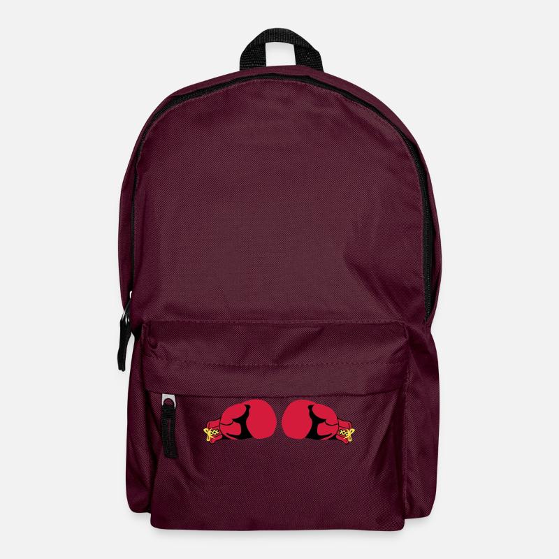 Boxhandschuhe - Rucksack - Burgunderrot