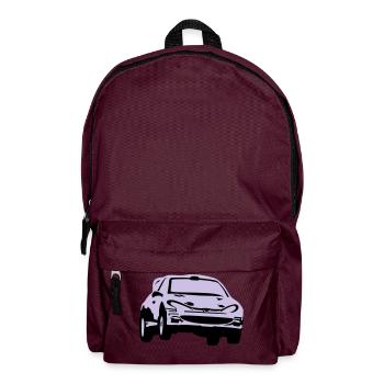 Rallye, Rallyeauto, Rennauto - Rucksack - Burgunderrot - Vorne
