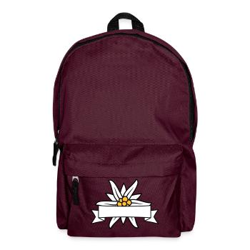 Text Banner Edelweiss - Rucksack - Burgunderrot - Vorne