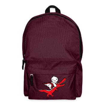 Duck Dragon Roars Sitting Riding Mythical Creature Monster - Backpack - burgundy - Front