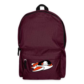 Duck Spaceship Pilot Space Science Fiction Cool - Backpack - burgundy - Front