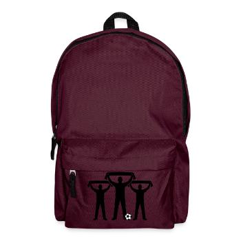 Football Fan Silhouette - Backpack - burgundy - Front