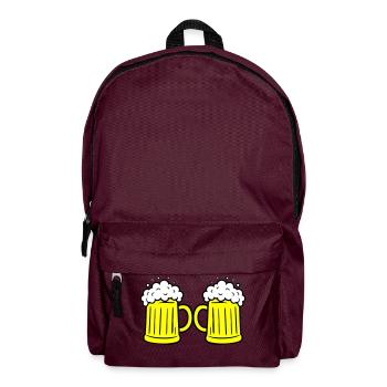 Bierglas Anstoßen - Rucksack - Burgunderrot - Vorne