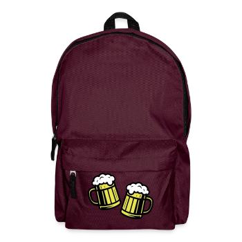 Bierglas Prost Symbol Bier - Rucksack - Burgunderrot - Vorne