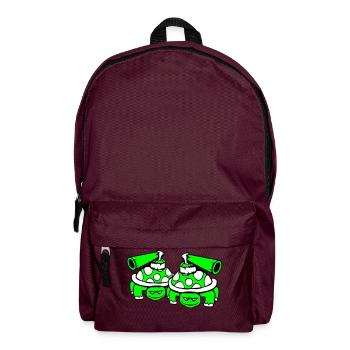 2 Turtles Tank Gun Shooting War Attack - Backpack - burgundy - Front