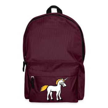 Unicorn Evil Angry Attack Teeth Grinding Sour - Backpack - burgundy - Front