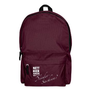 Nett hier. Aber waren Sie in NIEDERSACHSEN ? - Rucksack - Burgunderrot - Vorne