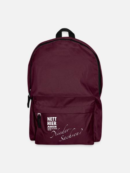 Nett hier. Aber waren Sie in NIEDERSACHSEN ? - Rucksack - Burgunderrot