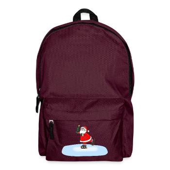 Père Noël patinant - Sac à dos - bordeaux  - Devant