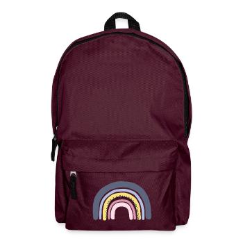 Regenbogen pastell - Rucksack - Burgunderrot - Vorne