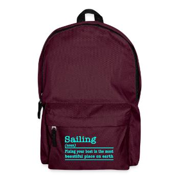 Sailing funny saying for sailors - Backpack - burgundy - Front