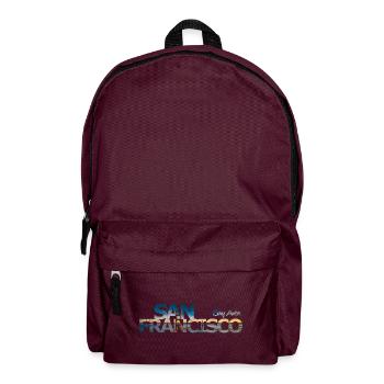 San Francisco Bay Area - Geschenk - Rucksack - Burgunderrot - Vorne