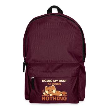 Doing my Best at Nothing - Backpack - burgundy - Front
