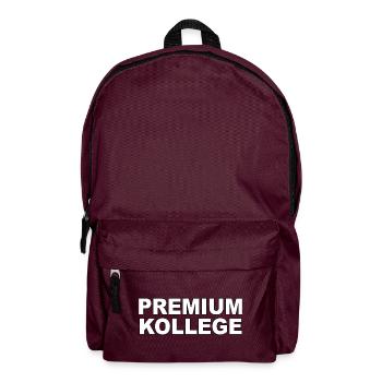 Premium Kollege - Lustiger Spruch - Rucksack - Burgunderrot - Vorne