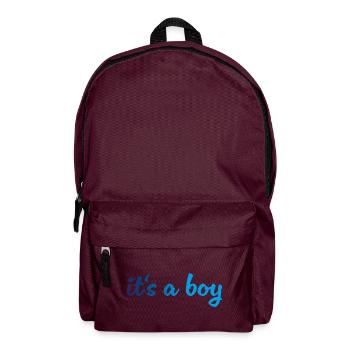 Its a Boy Gradient Blau - Rucksack - Burgunderrot - Vorne