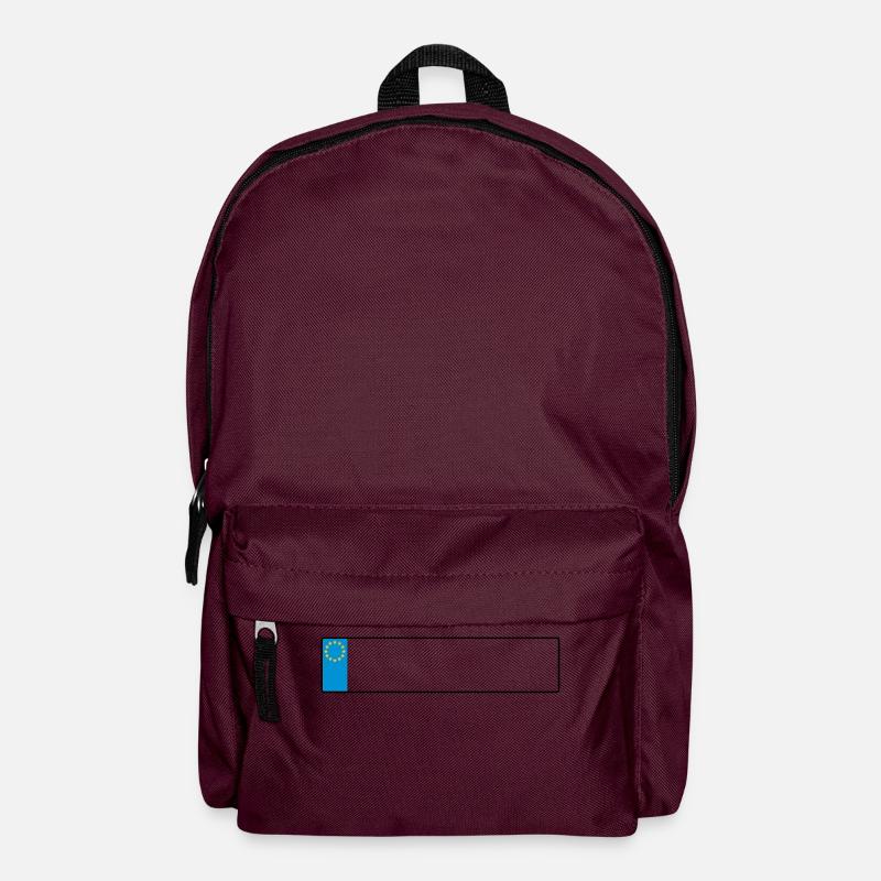 license plate europe_g1 - Backpack - burgundy