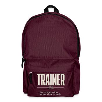 Personal Trainer Someone Who Fitness Enthusiast - Rucksack - Burgunderrot - Vorne