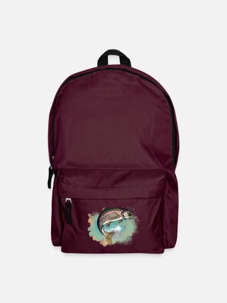 Forelle - Rucksack - Burgunderrot