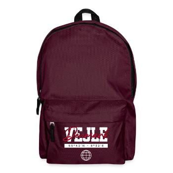 Vejle Dänemark Koordinaten Reise Souvenir - Rucksack - Burgunderrot - Vorne