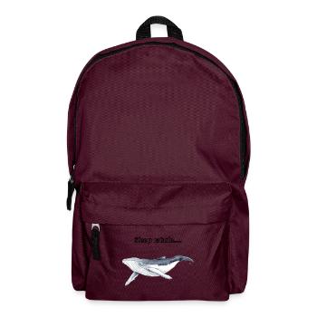 Wale gute Nächte - Sleep Zzz Wal - baleine - Rucksack - Burgunderrot - Vorne