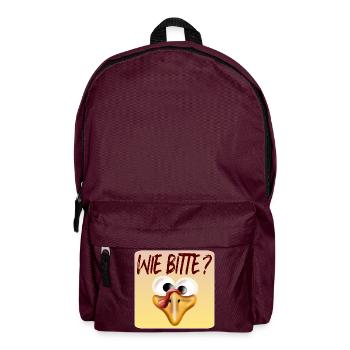 Wie bitte, Hühner - Rucksack - Burgunderrot - Vorne