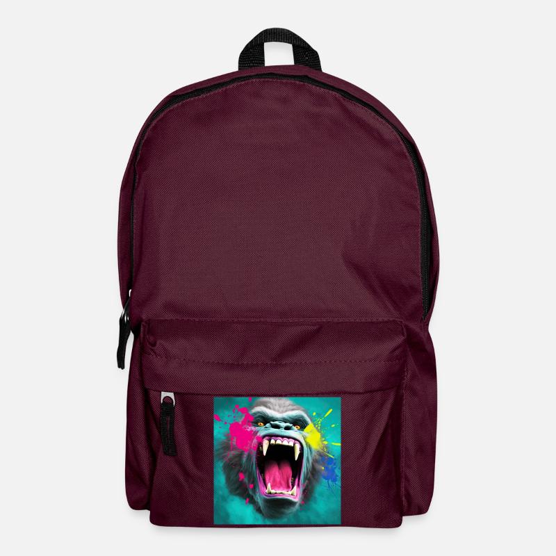 Gorilla 04 - Backpack - burgundy