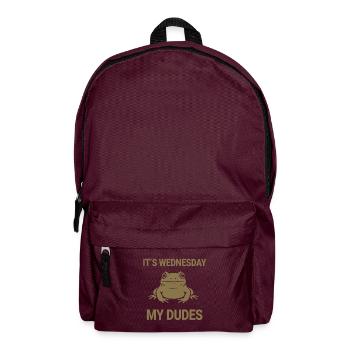 It's Wednesday my dudes - Rucksack - Burgunderrot - Vorne