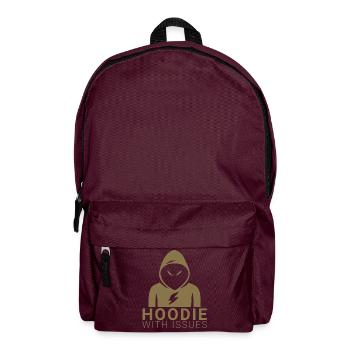 Hoodie with Issues - Rucksack - Burgunderrot - Vorne