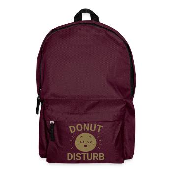 Donut Disturb - Backpack - burgundy - Front