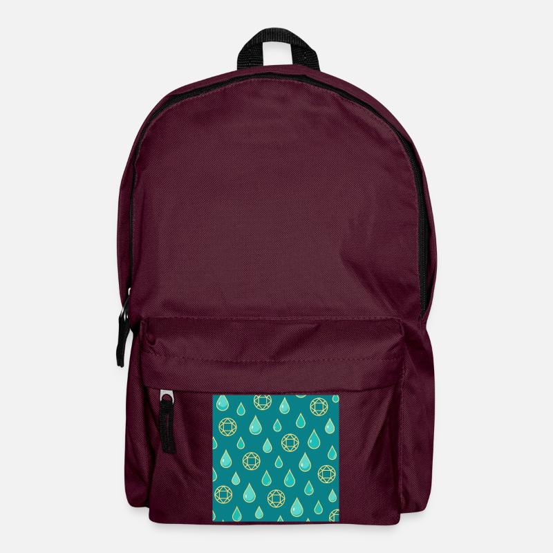 Waterproof jewelry – drop and diamond pattern - Backpack - burgundy